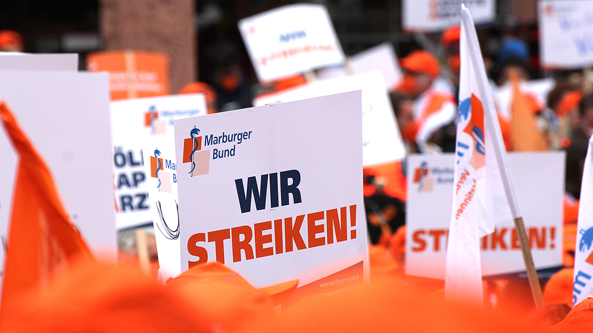 Warnstreik der Ärztinnen und Ärzte an kommunalen Kliniken am 16. September 2024