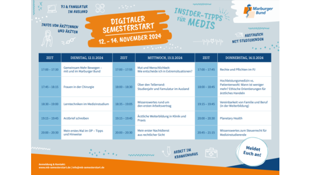 Digitaler Semesterstart Programm 2024